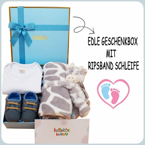 Blue Gift Box for a Newborn Baby Boy.