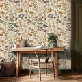 Wildflower Meadow with Butterflies Wallpaper