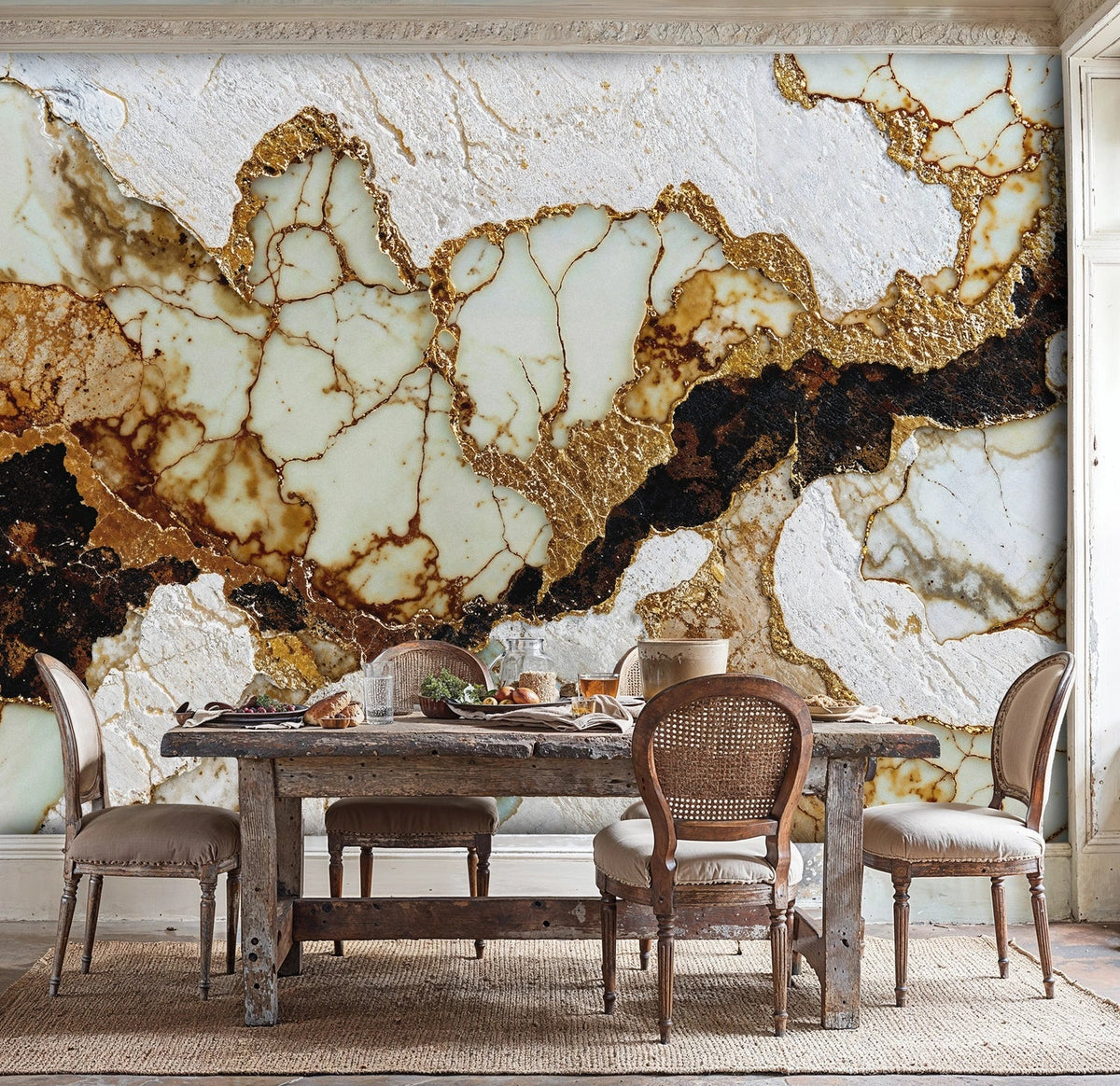 Luxurious Gold Marble Wall Mural
