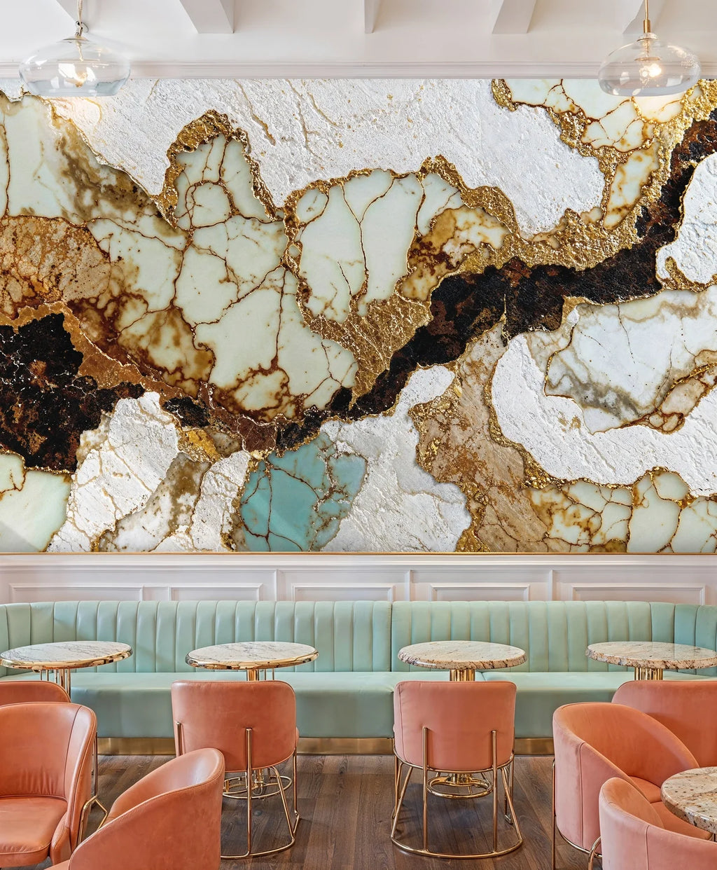 Luxurious Gold Marble Wall Mural