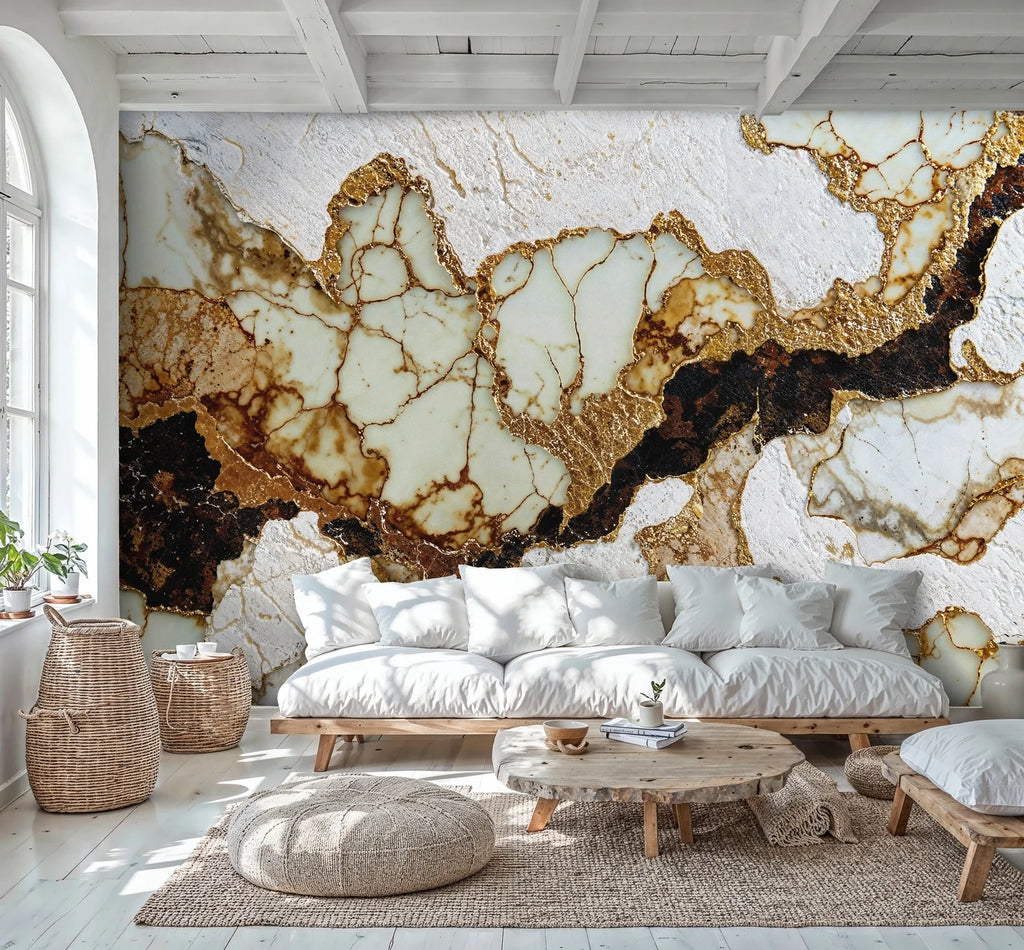 Luxurious Gold Marble Wall Mural