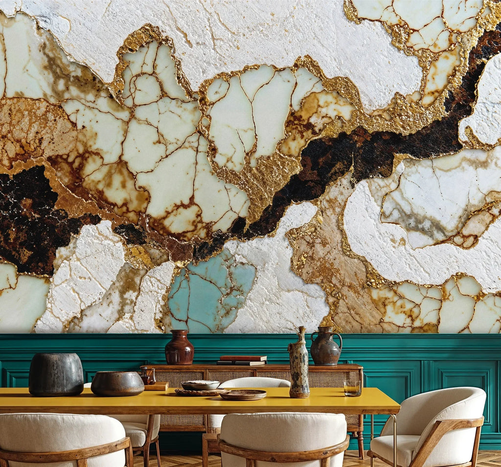 Luxurious Gold Marble Wall Mural