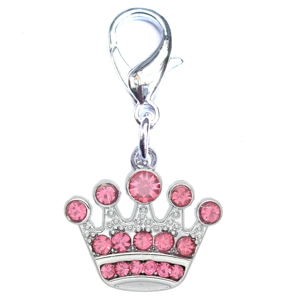 Crystal Crown Dog Cat Charm Pink