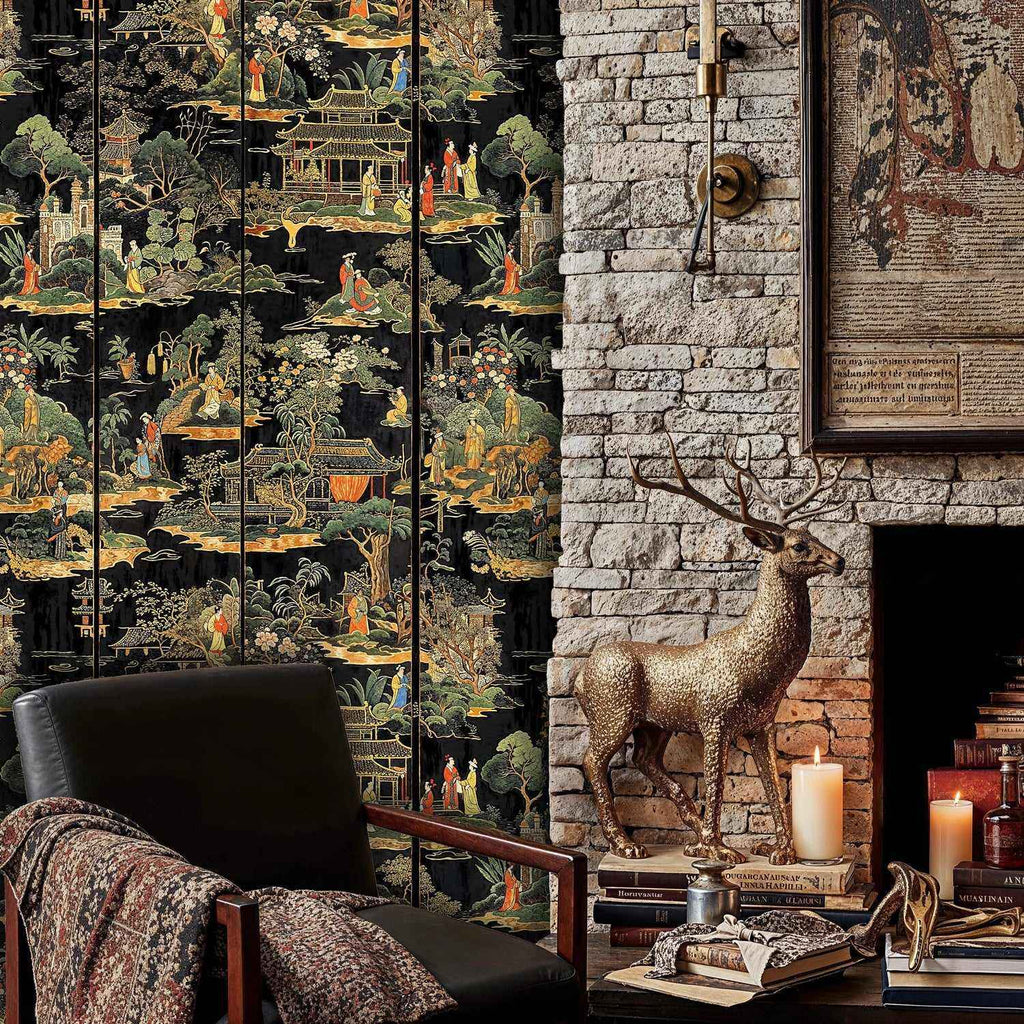 Chinese Garden Scene Wall Mural by Atelier Merien
